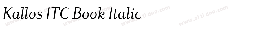 Kallos ITC Book Italic字体转换